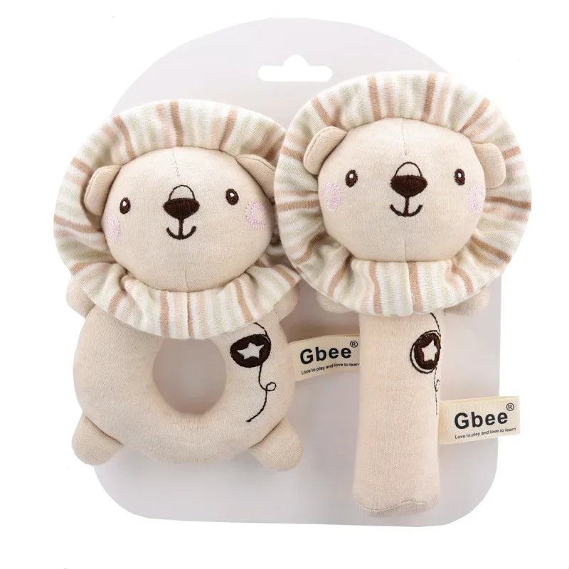 Baby Rattles Soft Cartoon Cute Plush Animal Rattles Toys Child Educational Handbells Soft Toddler Baby Comfort Toys игрушки для