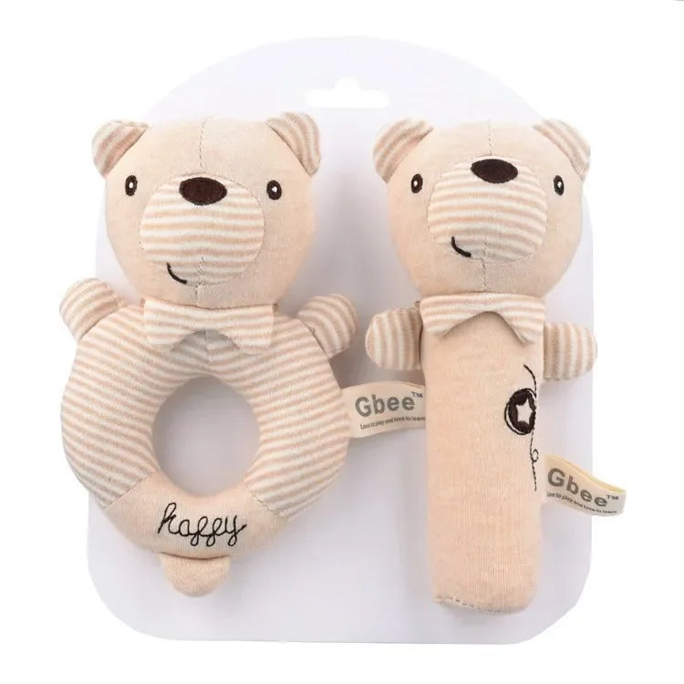 Baby Rattles Soft Cartoon Cute Plush Animal Rattles Toys Child Educational Handbells Soft Toddler Baby Comfort Toys игрушки для