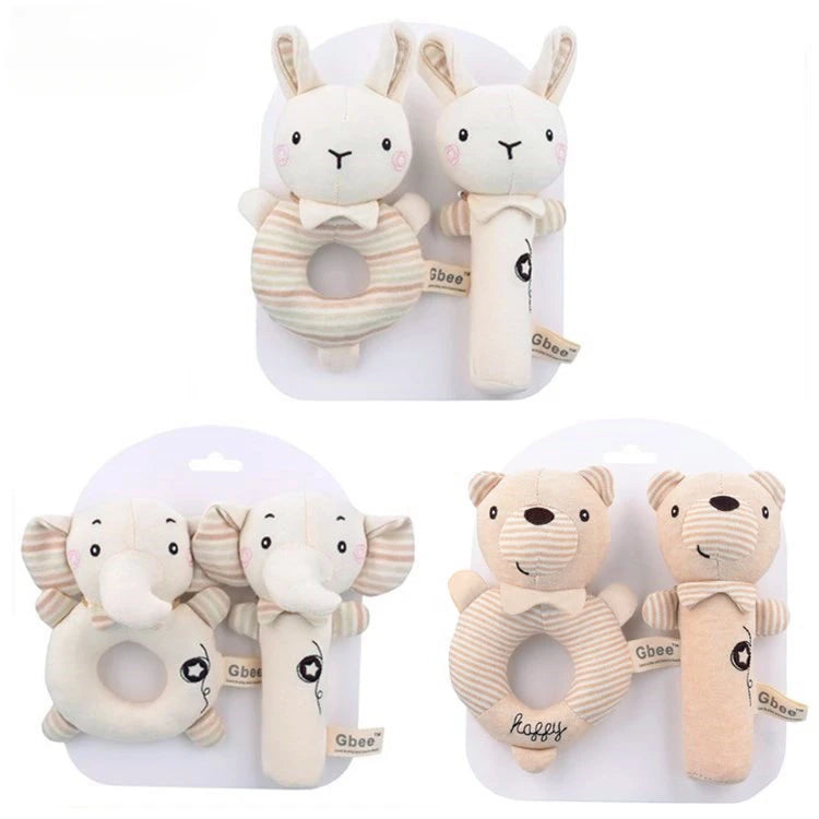 Baby Rattles Soft Cartoon Cute Plush Animal Rattles Toys Child Educational Handbells Soft Toddler Baby Comfort Toys игрушки для