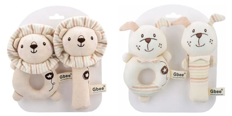 Baby Rattles Soft Cartoon Cute Plush Animal Rattles Toys Child Educational Handbells Soft Toddler Baby Comfort Toys игрушки для