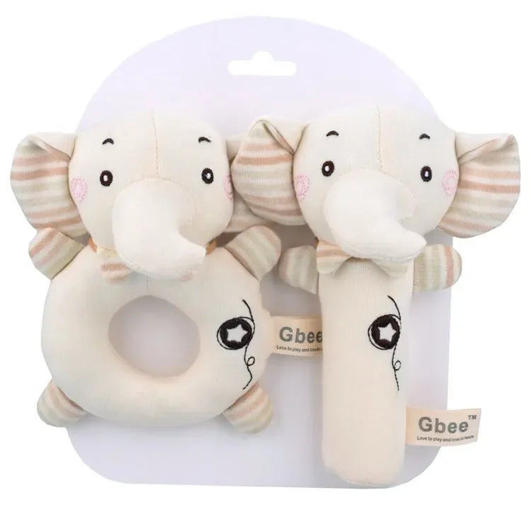 Baby Rattles Soft Cartoon Cute Plush Animal Rattles Toys Child Educational Handbells Soft Toddler Baby Comfort Toys игрушки для