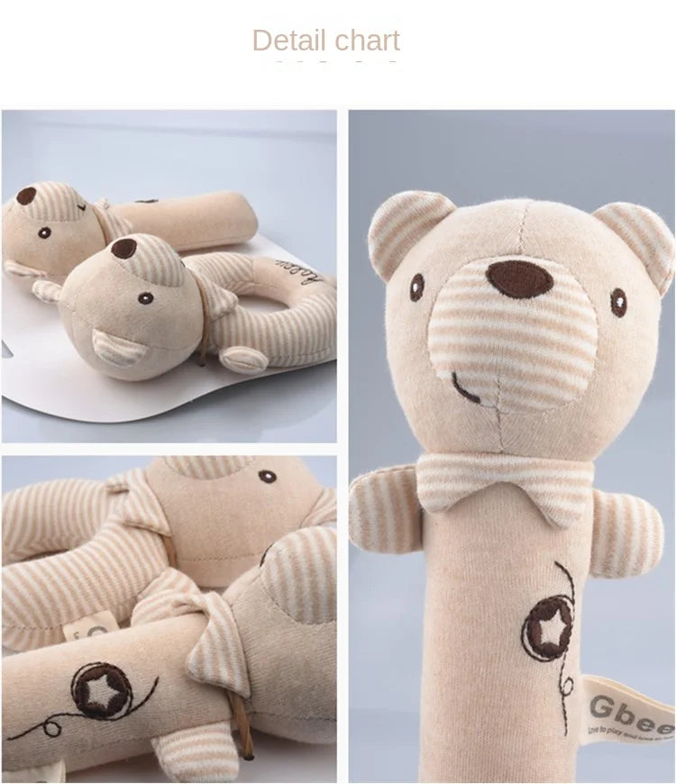 Baby Rattles Soft Cartoon Cute Plush Animal Rattles Toys Child Educational Handbells Soft Toddler Baby Comfort Toys игрушки для
