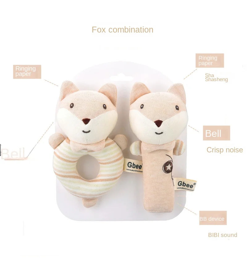 Baby Rattles Soft Cartoon Cute Plush Animal Rattles Toys Child Educational Handbells Soft Toddler Baby Comfort Toys игрушки для