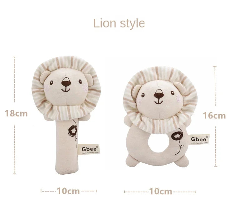 Baby Rattles Soft Cartoon Cute Plush Animal Rattles Toys Child Educational Handbells Soft Toddler Baby Comfort Toys игрушки для