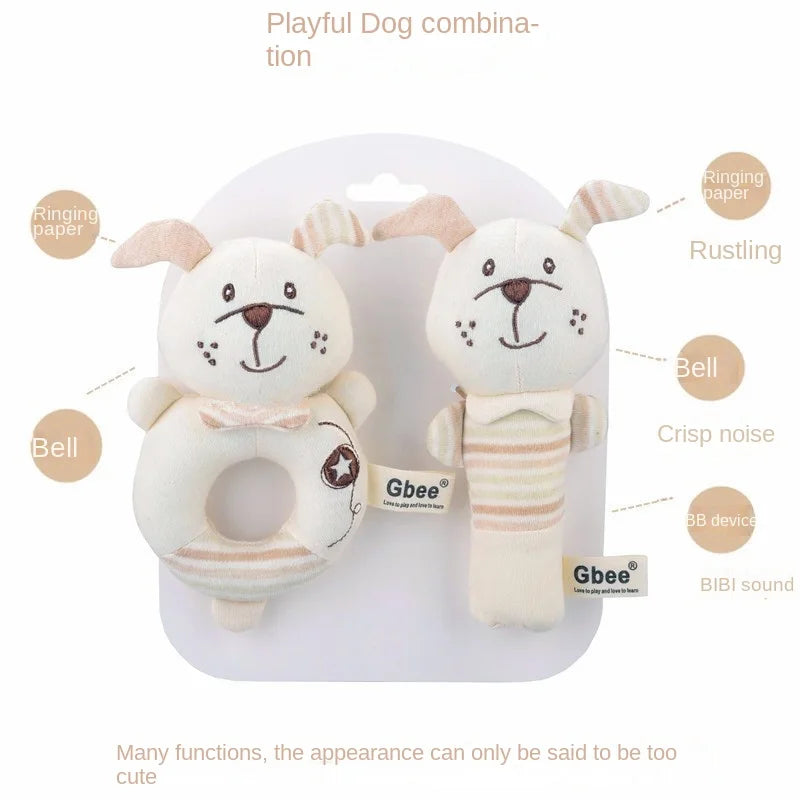 Baby Rattles Soft Cartoon Cute Plush Animal Rattles Toys Child Educational Handbells Soft Toddler Baby Comfort Toys игрушки для
