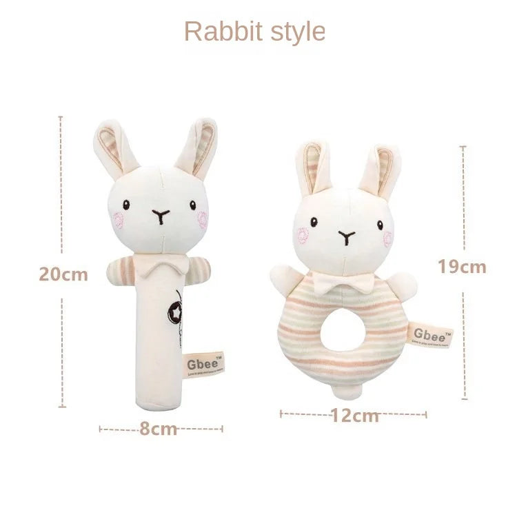 Baby Rattles Soft Cartoon Cute Plush Animal Rattles Toys Child Educational Handbells Soft Toddler Baby Comfort Toys игрушки для