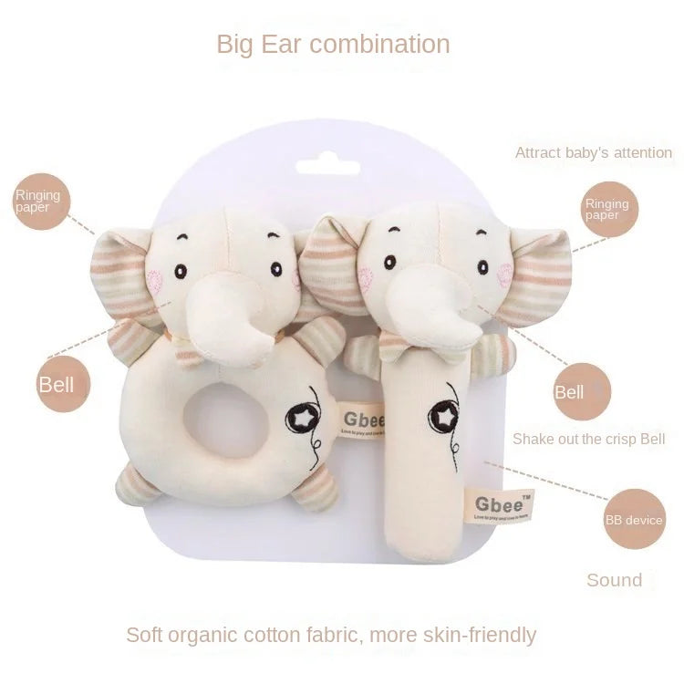 Baby Rattles Soft Cartoon Cute Plush Animal Rattles Toys Child Educational Handbells Soft Toddler Baby Comfort Toys игрушки для