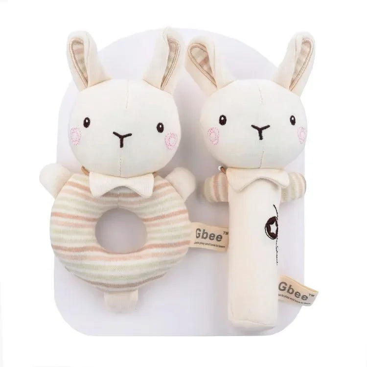 Baby Rattles Soft Cartoon Cute Plush Animal Rattles Toys Child Educational Handbells Soft Toddler Baby Comfort Toys игрушки для