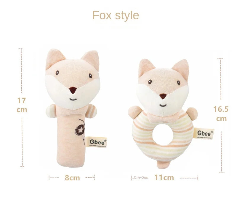 Baby Rattles Soft Cartoon Cute Plush Animal Rattles Toys Child Educational Handbells Soft Toddler Baby Comfort Toys игрушки для