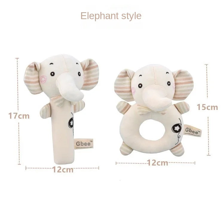 Baby Rattles Soft Cartoon Cute Plush Animal Rattles Toys Child Educational Handbells Soft Toddler Baby Comfort Toys игрушки для